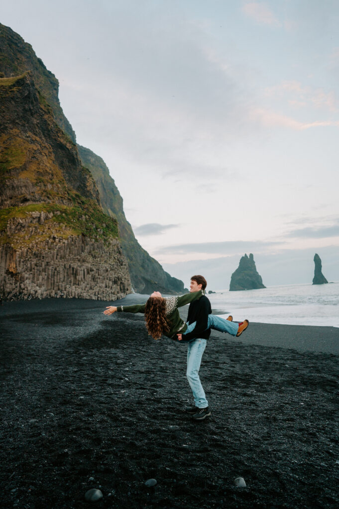 Iceland black sand beach