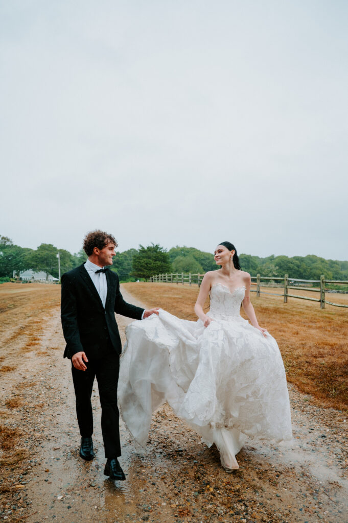 Rainy wedding day in Martha's Vineyard